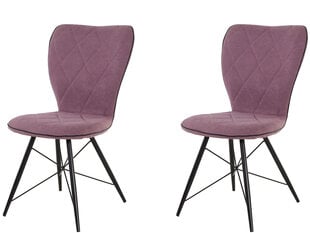2-jų kėdžių komplektas Notio Living Viola, violetinis kaina ir informacija | Virtuvės ir valgomojo kėdės | pigu.lt