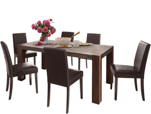 Комплект мебели Notio Living Aisha 180/Liva, коричневый цена и информация | Комплекты мебели для столовой | pigu.lt