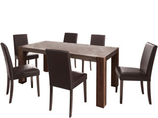 Комплект мебели Notio Living Aisha 180/Liva, коричневый цена и информация | Комплекты мебели для столовой | pigu.lt