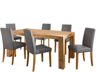 Комплект мебели Notio Living Aisha 180/Liva, светло-коричневый/серый цена и информация | Комплекты мебели для столовой | pigu.lt