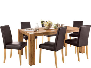 Комплект мебели Notio Living Aisha 180/Liva, светло-коричневый/темно-коричневый цена и информация | Комплекты мебели для столовой | pigu.lt