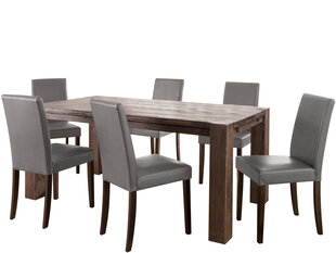 Комплект мебели для столовой Notio Living Matrix180/Liva, коричневый/светло-серый цена и информация | Комплекты мебели для столовой | pigu.lt