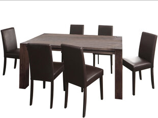 Комплект мебели для столовой Notio Living Matrix180/Liva, темно-коричневый/коричневый цена и информация | Комплекты мебели для столовой | pigu.lt