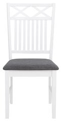 2-jų kėdžių komplektas Flik, baltas/pilkas kaina ir informacija | Virtuvės ir valgomojo kėdės | pigu.lt