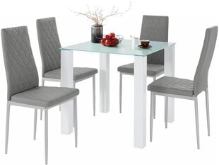 Комплект мебели для столовой Notio Living Nara/Barak, серый цена и информация | Комплекты мебели для столовой | pigu.lt