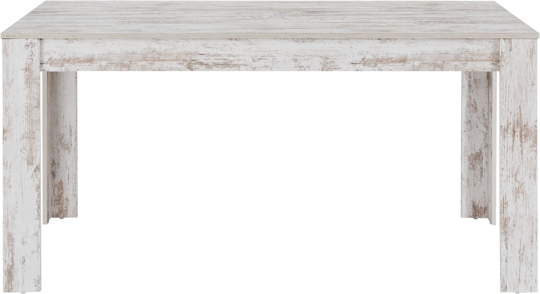 Valgomojo stalas Notio Living Lori 160 cm, senovinis baltas kaina ir informacija | Virtuvės ir valgomojo stalai, staliukai | pigu.lt