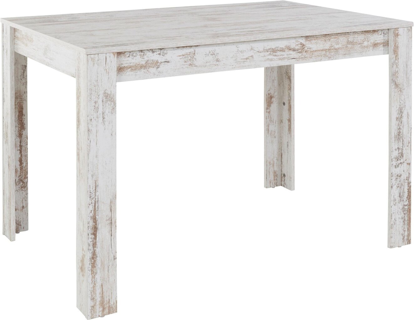Valgomojo stalas Notio Living Lori 120 cm, senovinis baltas kaina ir informacija | Virtuvės ir valgomojo stalai, staliukai | pigu.lt