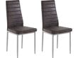 2-jų kėdžių komplektas Kate, tamsiai pilkas kaina ir informacija | Virtuvės ir valgomojo kėdės | pigu.lt