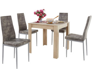 Комплект мебели для столовой Notio Living Lori 80/Kota, цвета дуба/светло-серый  цена и информация | Комплекты мебели для столовой | pigu.lt