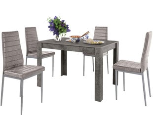 Комплект мебели для столовой Notio Living Lori 120/Kota, светло-серый  цена и информация | Комплекты мебели для столовой | pigu.lt