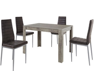 Комплект мебели для столовой Notio Living Lori 120/Kota, светло-серый/темно-серый цена и информация | Комплекты мебели для столовой | pigu.lt