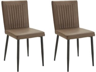 2-jų kėdžių komplektas Fonta, rudas kaina ir informacija | Virtuvės ir valgomojo kėdės | pigu.lt