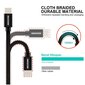 Swissten Textile Fast Charge 3A Lightning (MD818ZM/A) Data and Charging Cable 3m Black цена и информация | Kabeliai ir laidai | pigu.lt