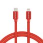 Swissten Textile USB-C To Lightning (MD818ZM/A) Data and Charging Cable Fast Charge / 3A / 1.2m Red kaina ir informacija | Kabeliai ir laidai | pigu.lt