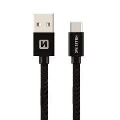 Swissten Textile Универсальный Quick Charge 3.1 USB-C USB Кабель данных 3м Черный цена и информация | Кабели для телефонов | pigu.lt