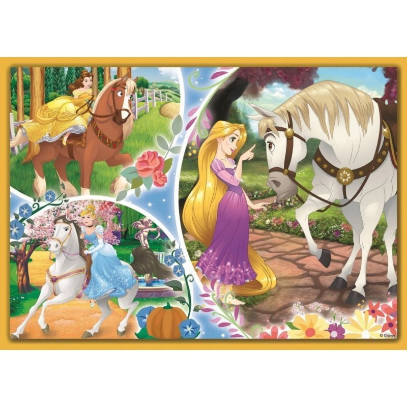 Dėlionių rinkinys Trefl 4 in 1 Disney Princess, 70+54+48+35 kaina ir informacija | Dėlionės (puzzle) | pigu.lt