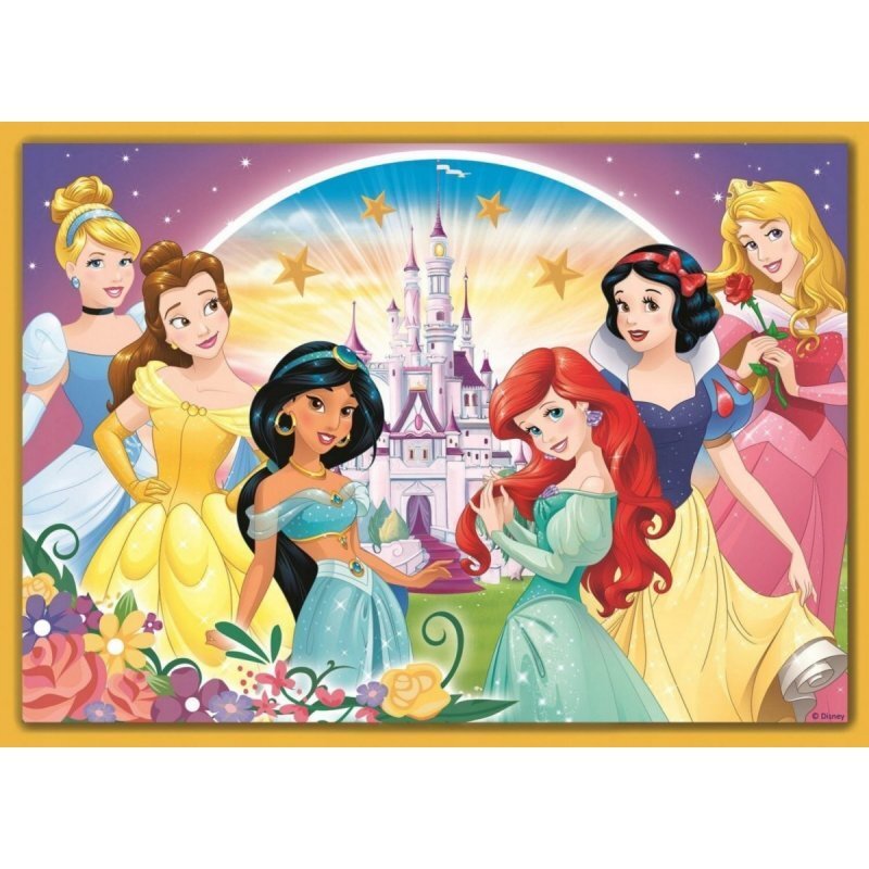 Dėlionių rinkinys Trefl 4 in 1 Disney Princess, 70+54+48+35 kaina ir informacija | Dėlionės (puzzle) | pigu.lt