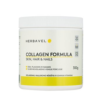 Maisto papildas Collagen Formula Herbavel 300g kaina ir informacija | Vitaminai, maisto papildai, preparatai grožiui | pigu.lt