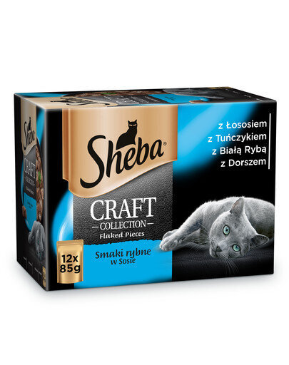 Sheba maistas suaugusioms katėms su žuvimi Craft Collection, 12 x 85 g kaina ir informacija | Konservai katėms | pigu.lt