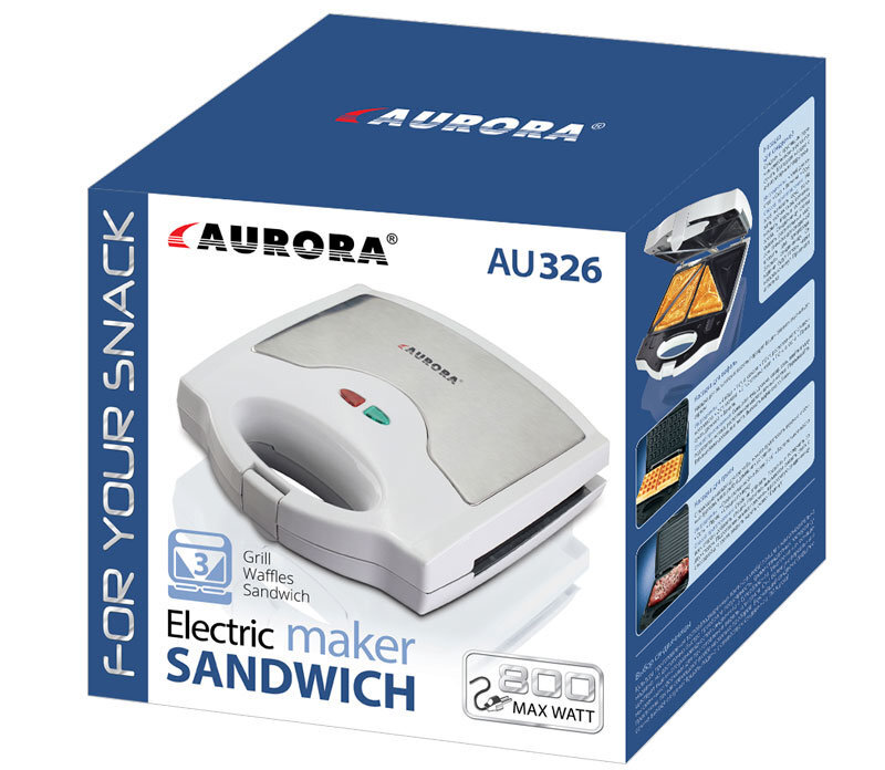 Aurora AU326 kaina ir informacija | Sumuštinių keptuvės | pigu.lt