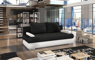 Sofa NORE Milo, juoda/balta kaina ir informacija | Sofos | pigu.lt