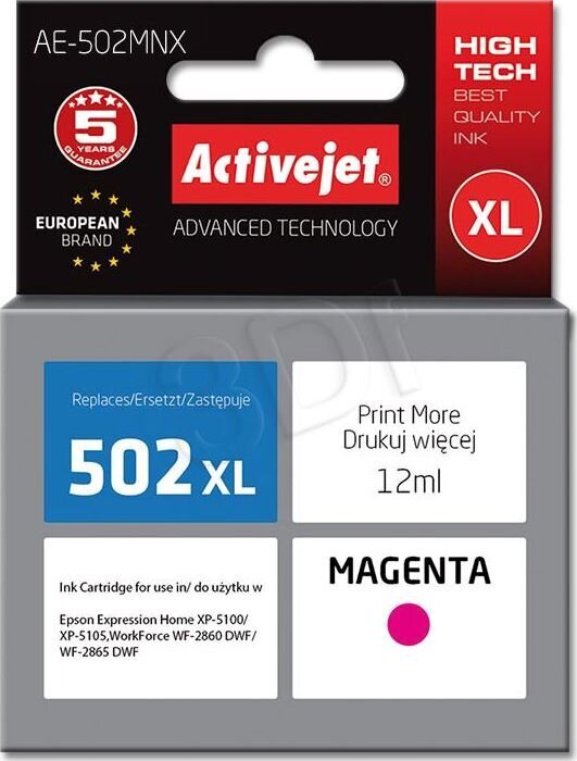 Rašalinio spausdintuvo kasetė Activejet AE-502MNX, raudona kaina ir informacija | Kasetės rašaliniams spausdintuvams | pigu.lt