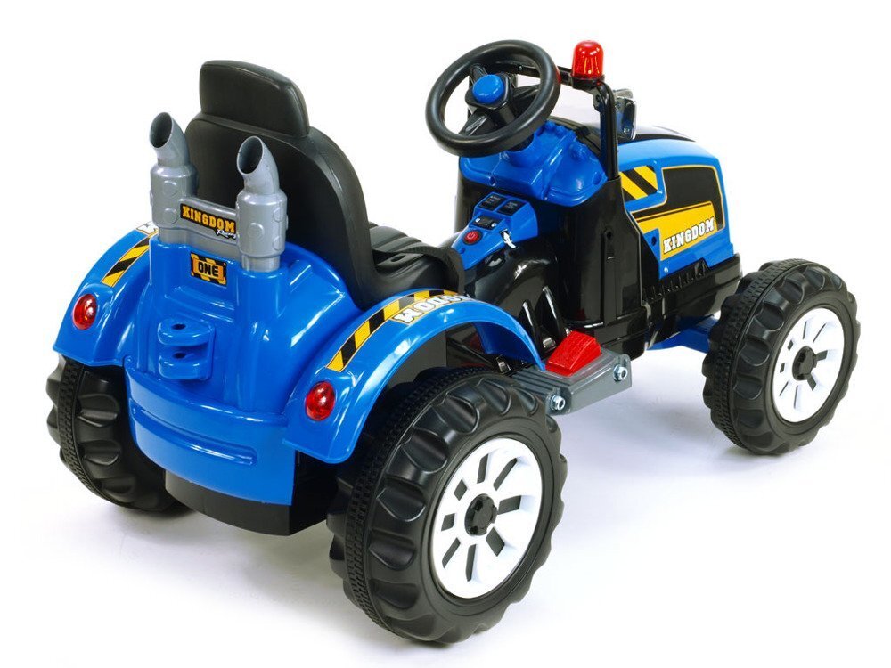 Vienvietis elektrinis traktorius, mėlynas цена и информация | Elektromobiliai vaikams | pigu.lt