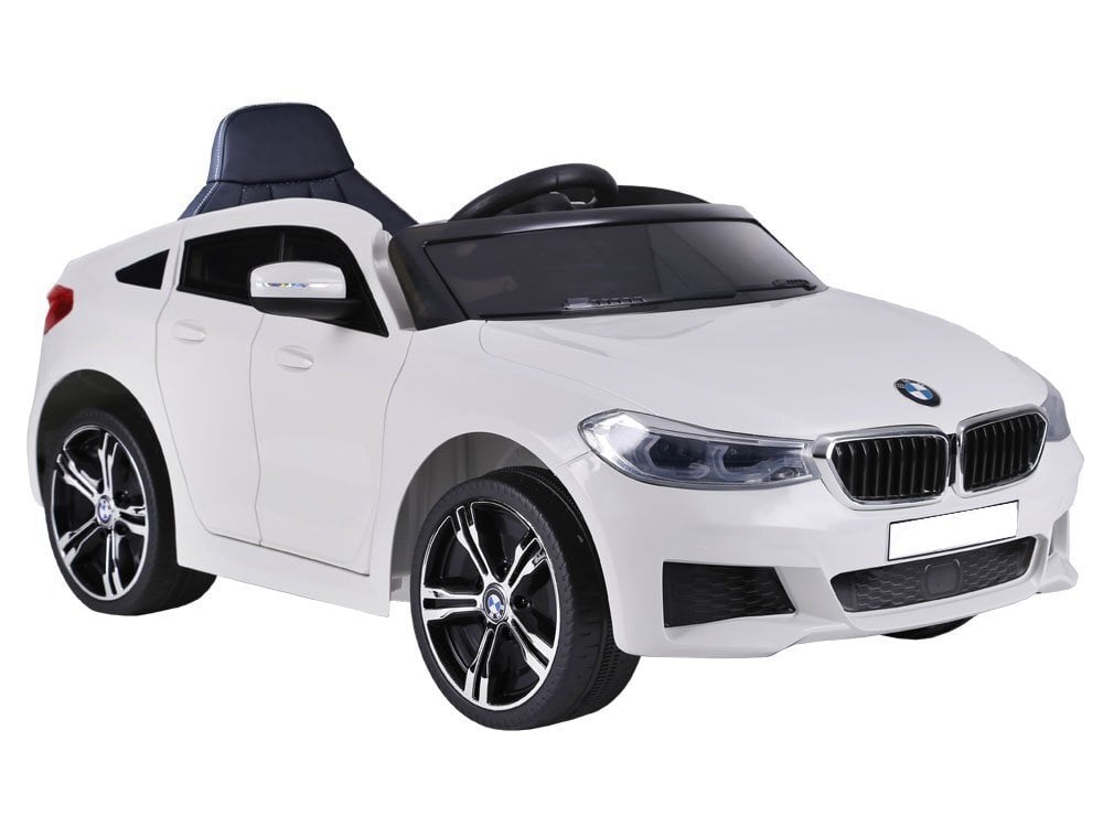Vienvietis elektromobilis BMW 6GT, baltas kaina ir informacija | Elektromobiliai vaikams | pigu.lt