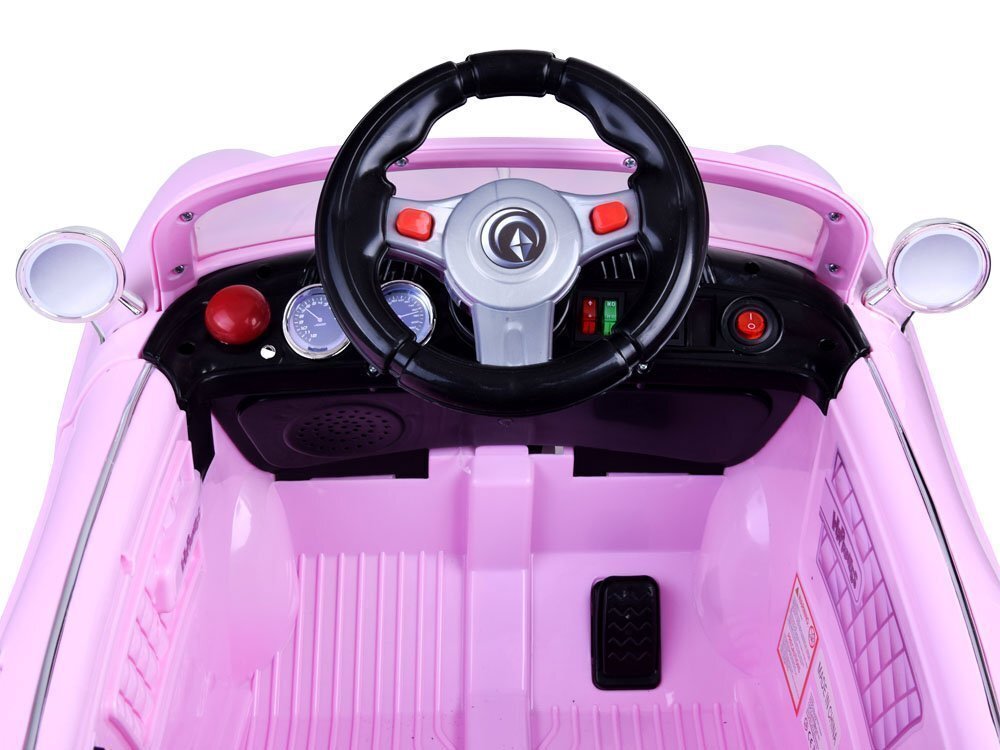 Vaikiškas elektromobilis "Retro", rožinis kaina ir informacija | Elektromobiliai vaikams | pigu.lt