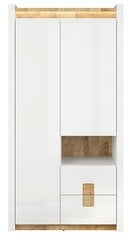 Шкаф BRW Alameda, белый/дубовый цвет цена и информация | Шкафы | pigu.lt