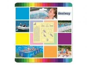 Pripučiamų gaminių taisymo rinkinys Bestway, atsparūs vandeniui, 6.5x6.5 cm, 10 vnt. kaina ir informacija | Bestway Sportas, laisvalaikis, turizmas | pigu.lt