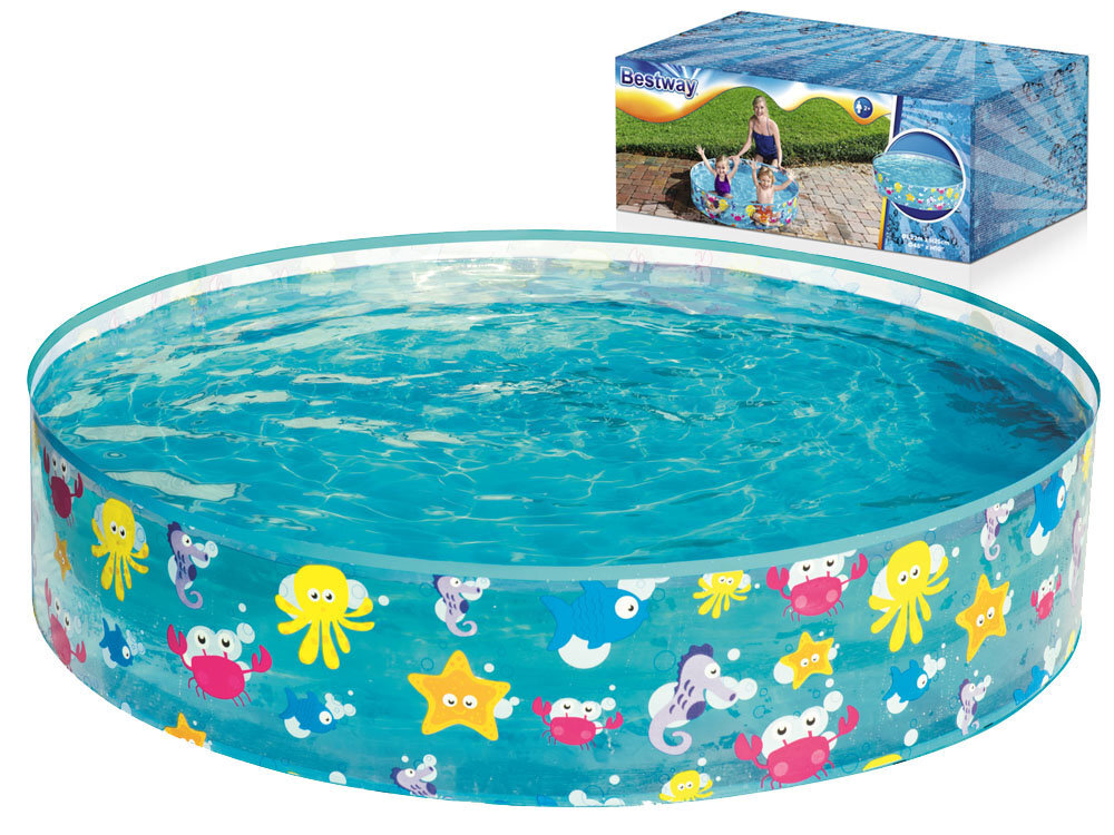 Ramstinis baseinas Bestway Fill 'N Fun Sparking Sea, 122x25 cm цена и информация | Baseinai | pigu.lt