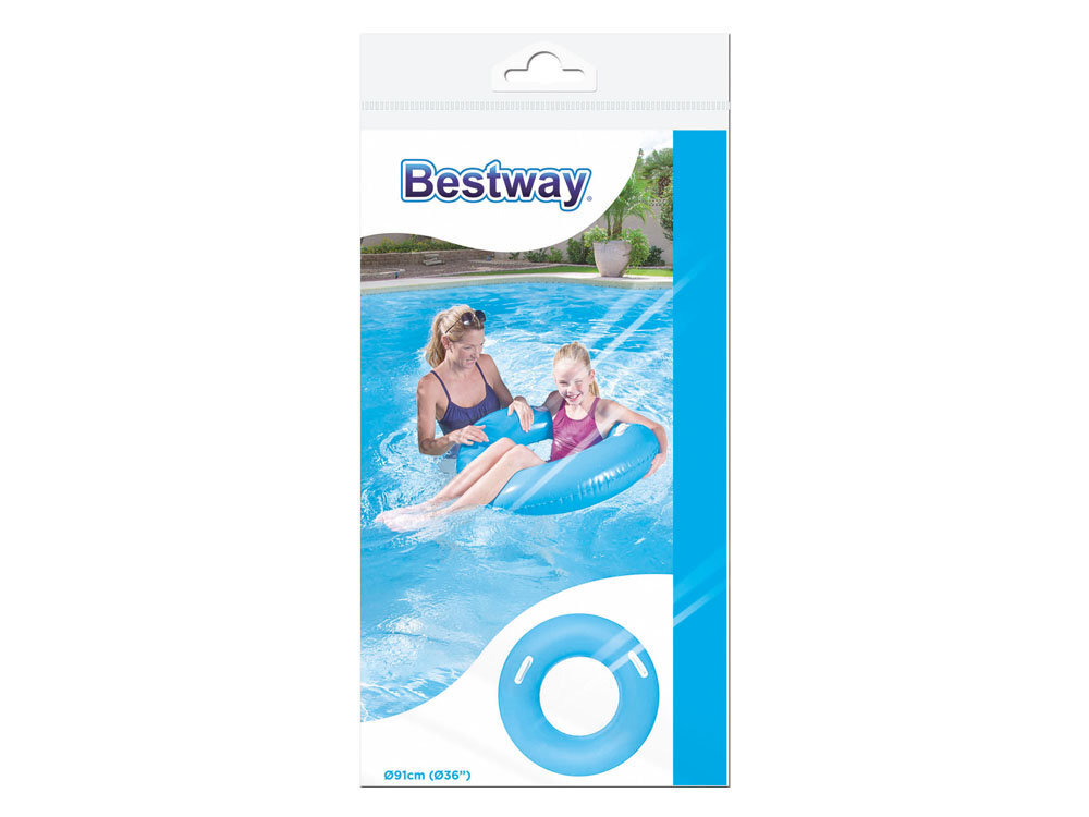 Pripučiamas ratas su rankenomis Bestway 91cm kaina ir informacija | Pripučiamos ir paplūdimio prekės | pigu.lt