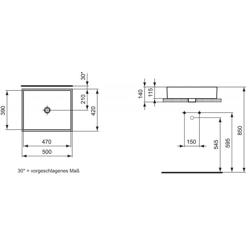 Pastatomas praustuvas Ideal Standard Strada, 50x42 cm, baltas. K077601 цена и информация | Praustuvai | pigu.lt