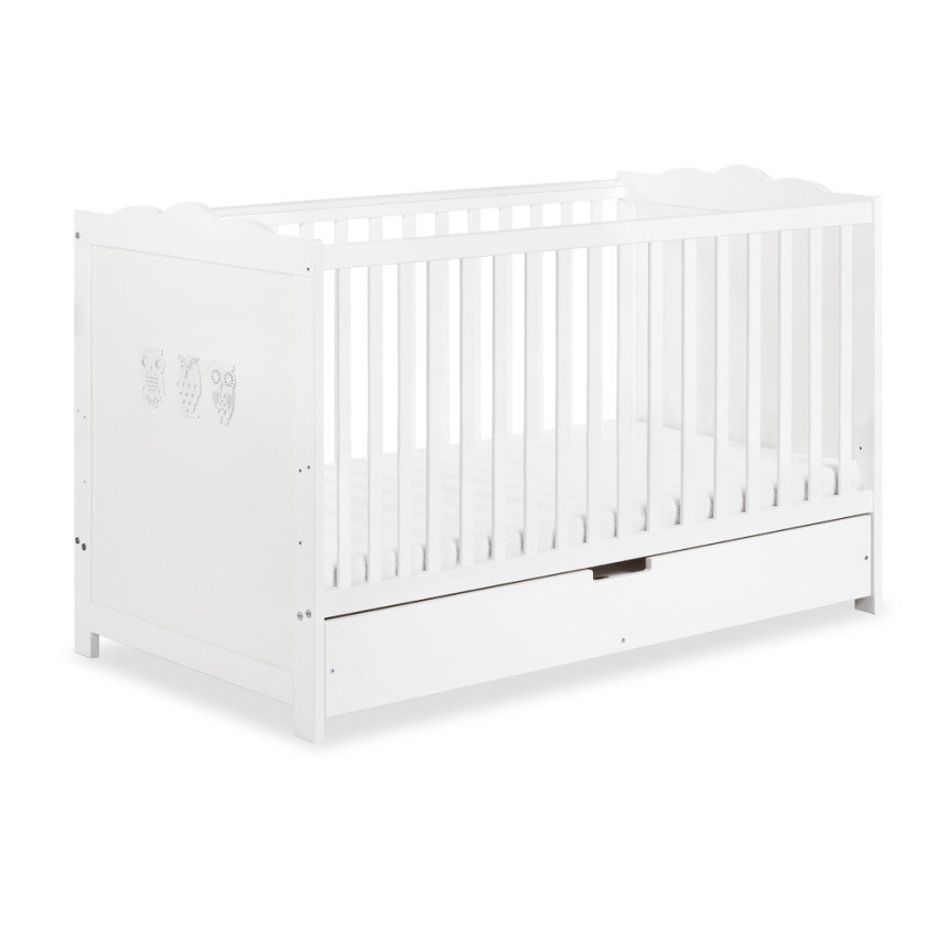 Lova Marsell, 70x140 cm, balta kaina ir informacija | Kūdikių lovytės | pigu.lt