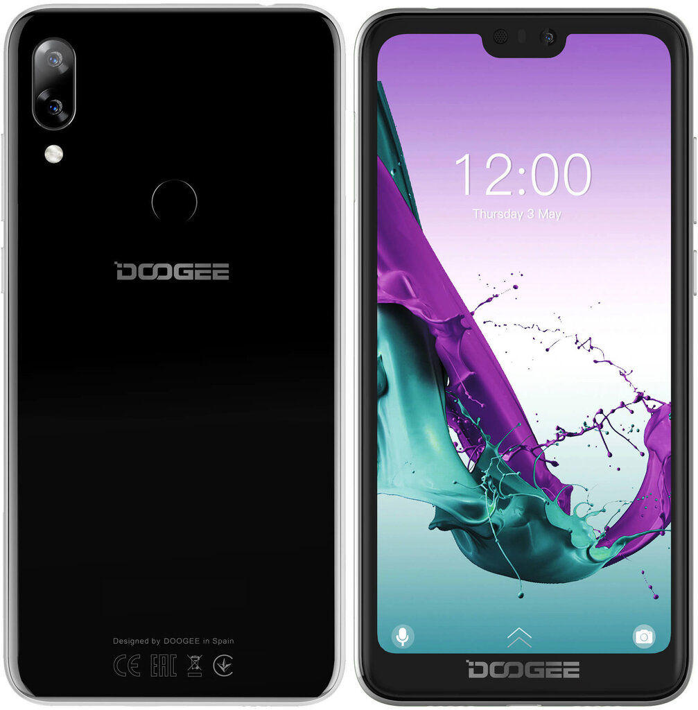 Doogee Y7, 3/32 GB Dual SIM Black kaina ir informacija | Mobilieji telefonai | pigu.lt