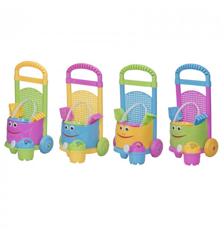 Smėlio žaislų vežimėlis – varlytė Eddy Toys цена и информация | Vandens, smėlio ir paplūdimio žaislai | pigu.lt