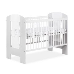 Lova Nati, 60x120 cm, balta/pilka kaina ir informacija | Kūdikių lovytės | pigu.lt