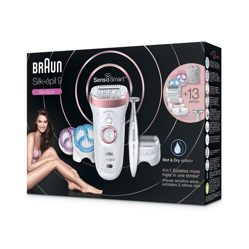 Braun Silk-epil 9-980 SensoSmart цена и информация | Epiliatoriai | pigu.lt