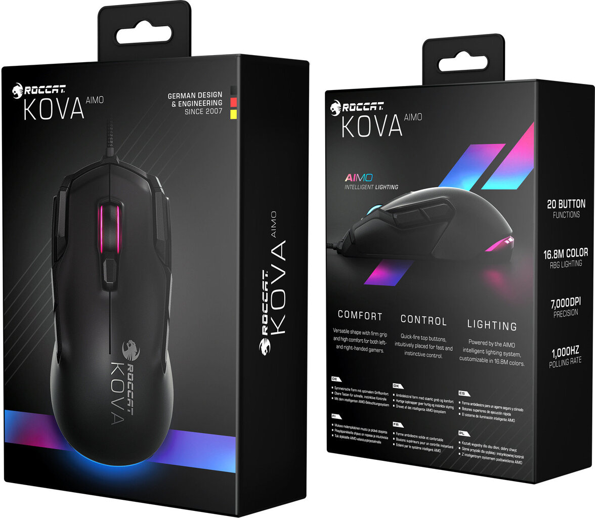 Žaidimų pelė Kova Aimo RGB ROC-11-505 цена и информация | Pelės | pigu.lt