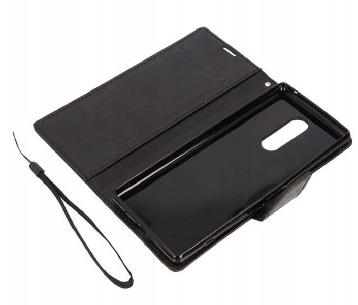 Mocco Fancy Book Case For Sony Xperia 1 / XZ4 Black kaina ir informacija | Telefono dėklai | pigu.lt