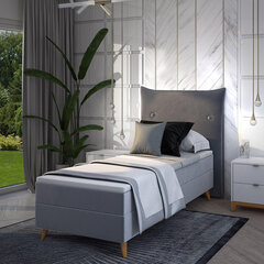 Кровать Satli I, 90х200 см, серая цена и информация | Кровати | pigu.lt