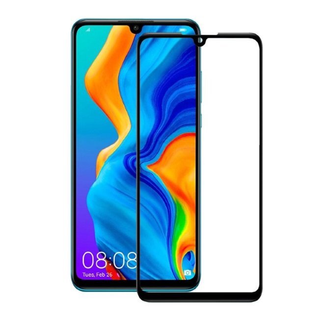 LCD apsauginis stikliukas MyScreen Diamond Edge Full Glue Huawei P30 juodas цена и информация | Telefono dėklai | pigu.lt