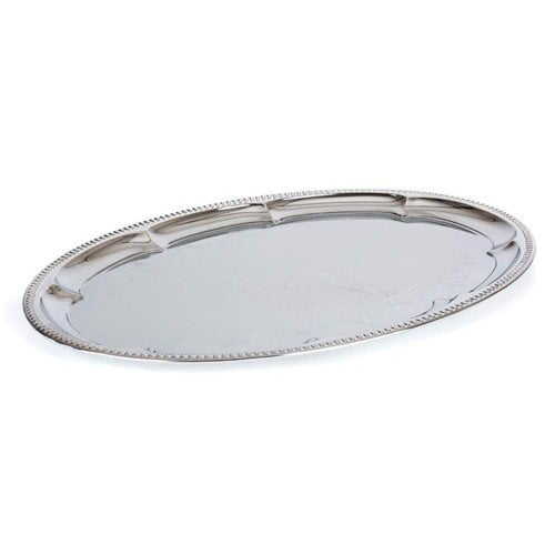Ovalus metalinis padėklas AKCENT 40,5x29 cm kaina ir informacija | Indai, lėkštės, pietų servizai | pigu.lt