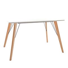 Обеденный стол Helena White, белый / коричневый цена и информация | Кухонные и обеденные столы | pigu.lt