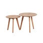 2-jų staliukų komplektas Helena, rudas kaina ir informacija | Kavos staliukai | pigu.lt