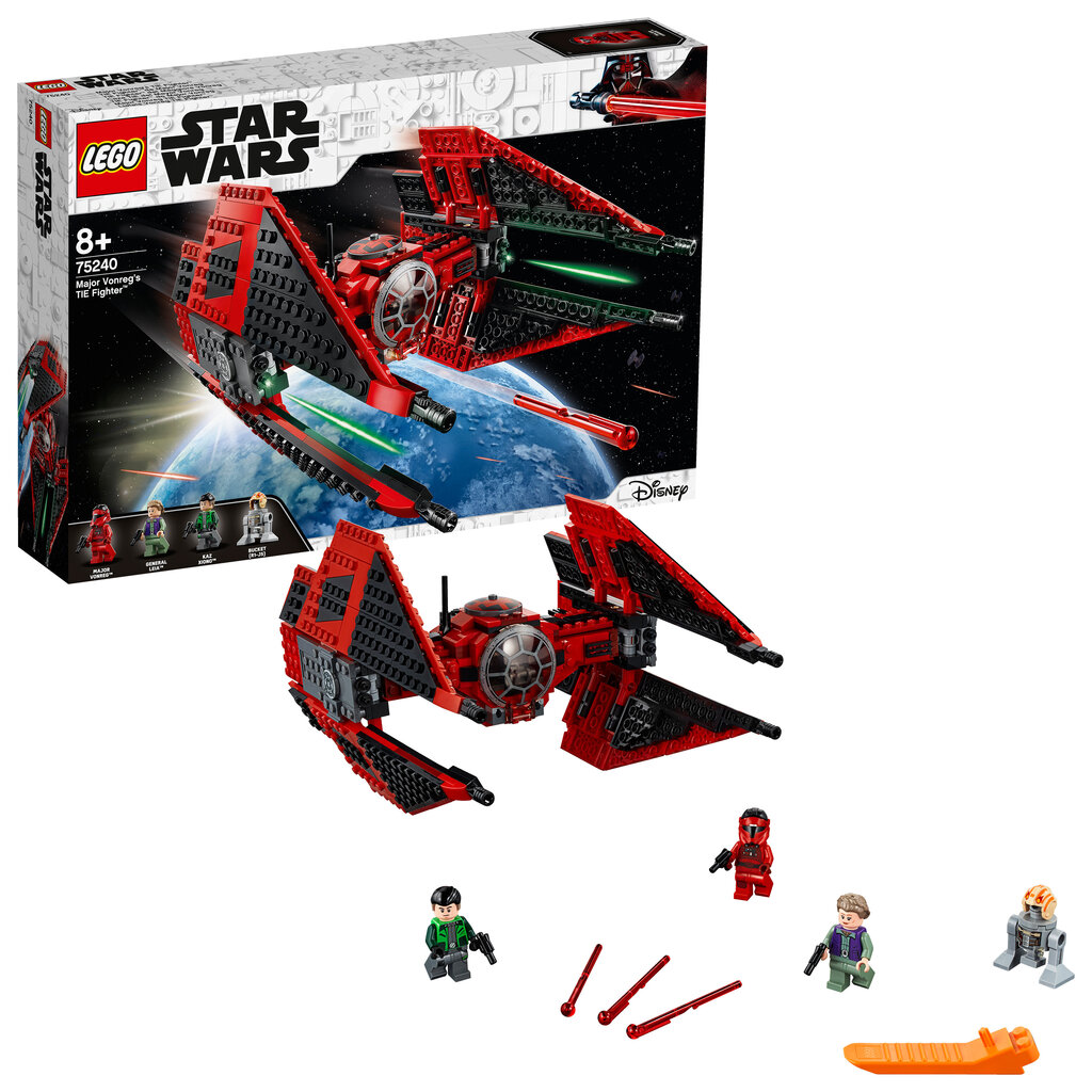 75240 LEGO® Star Wars Majoro Vonrego TIE Fighter kaina ir informacija | Konstruktoriai ir kaladėlės | pigu.lt