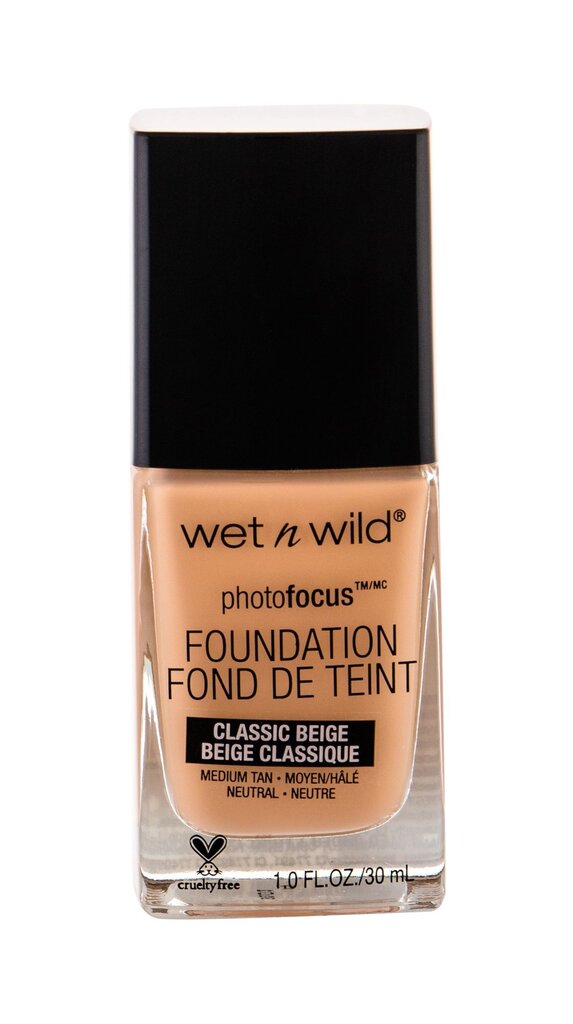 Skystas makiažo pagrindas Wet n Wild Photofocus Foundation 30 ml, Classic Beige kaina ir informacija | Makiažo pagrindai, pudros | pigu.lt