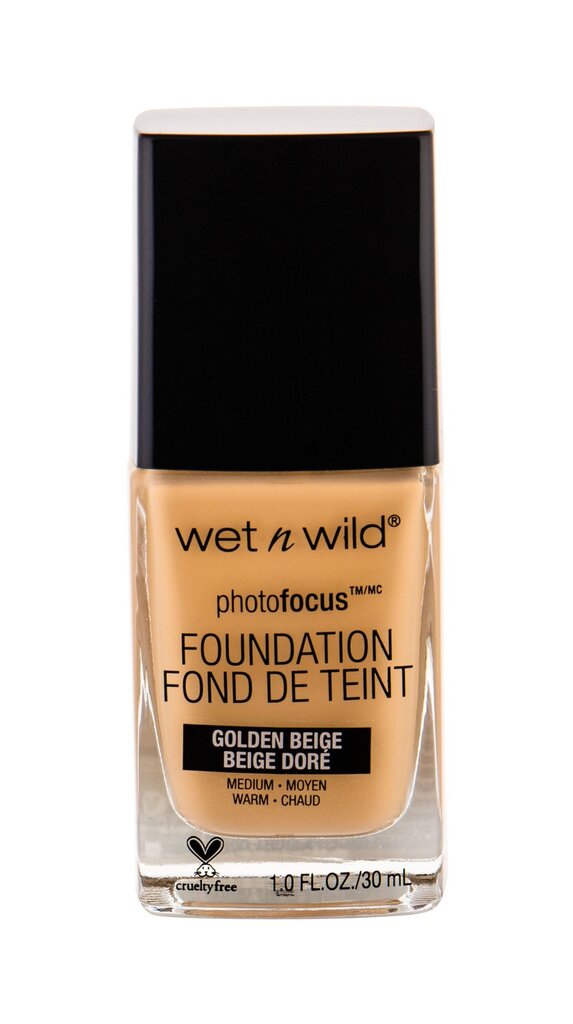 Skystas makiažo pagrindas Wet n Wild Photofocus Foundation 30 ml, Golden Beige kaina ir informacija | Makiažo pagrindai, pudros | pigu.lt