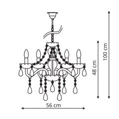 Light Prestige pakabinamas šviestuvas Cristallo 5 kaina ir informacija | Pakabinami šviestuvai | pigu.lt